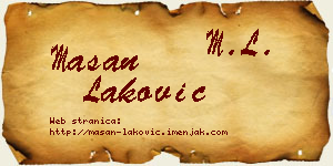 Mašan Laković vizit kartica
